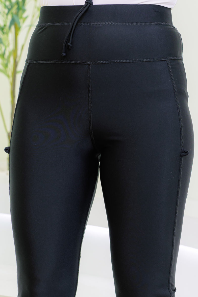 Slim Swim Tights in Black