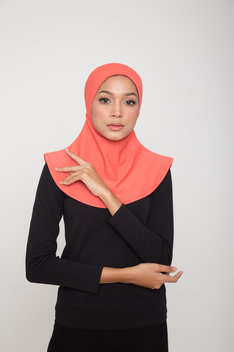 Swim Hijab (CLEARANCE) - Coral Pink