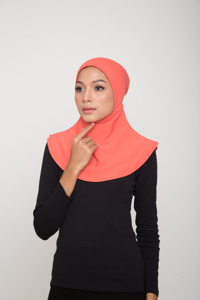 Swim Hijab (CLEARANCE) - Coral Pink