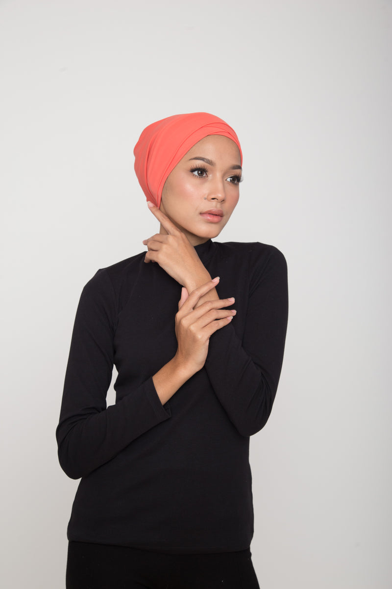 Swim Turban (CLEARANCE) - Coral Pink
